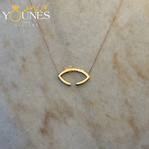 گردنبند طرح چشم نظر مینیمال طلا